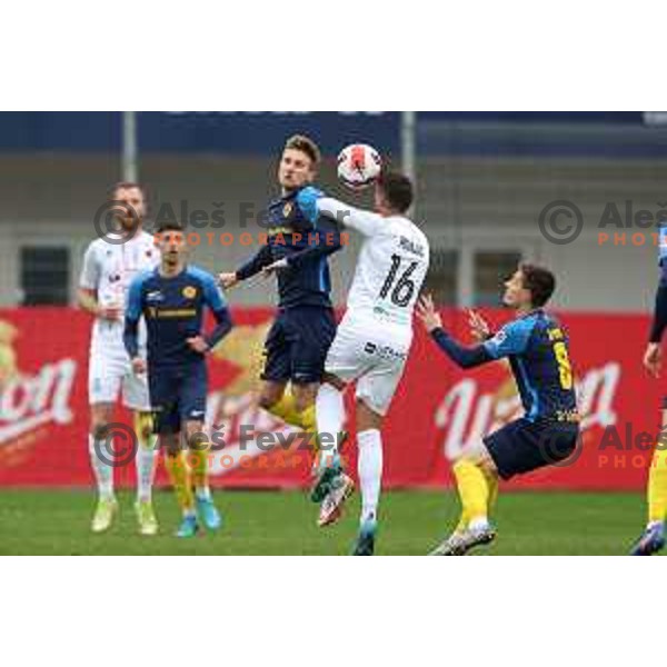 in action during Prva Liga Telemach 2021-2022 football match between Celje and Tabor CB 24 Sezana in Celje, Slovenia on April 2, 2022