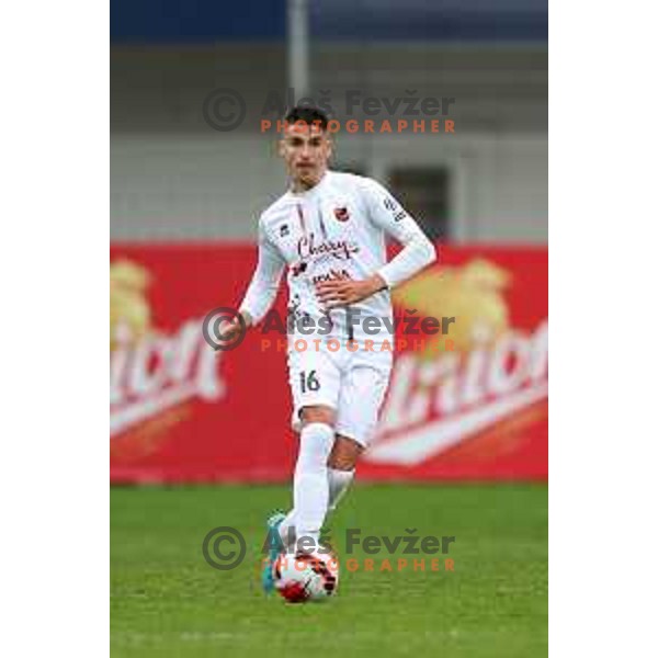 in action during Prva Liga Telemach 2021-2022 football match between Celje and Tabor CB 24 Sezana in Celje, Slovenia on April 2, 2022
