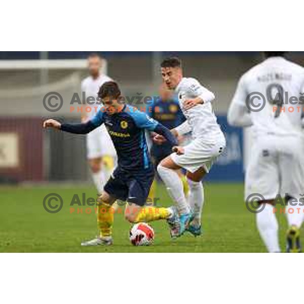 in action during Prva Liga Telemach 2021-2022 football match between Celje and Tabor CB 24 Sezana in Celje, Slovenia on April 2, 2022