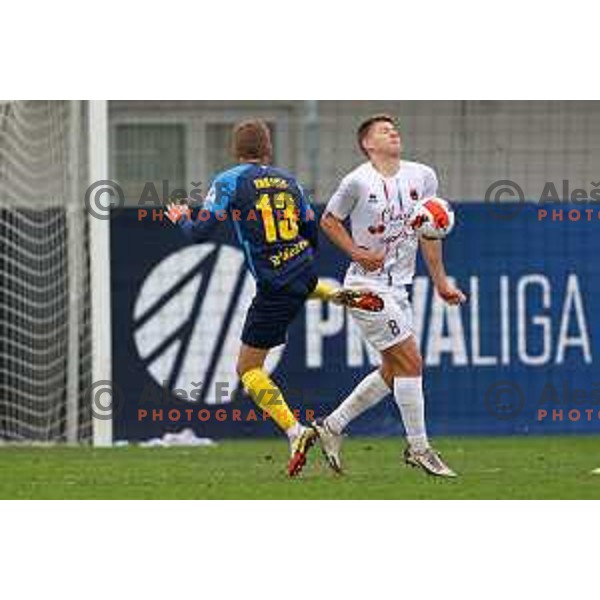 in action during Prva Liga Telemach 2021-2022 football match between Celje and Tabor CB 24 Sezana in Celje, Slovenia on April 2, 2022
