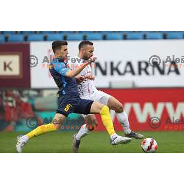 in action during Prva Liga Telemach 2021-2022 football match between Celje and Tabor CB 24 Sezana in Celje, Slovenia on April 2, 2022
