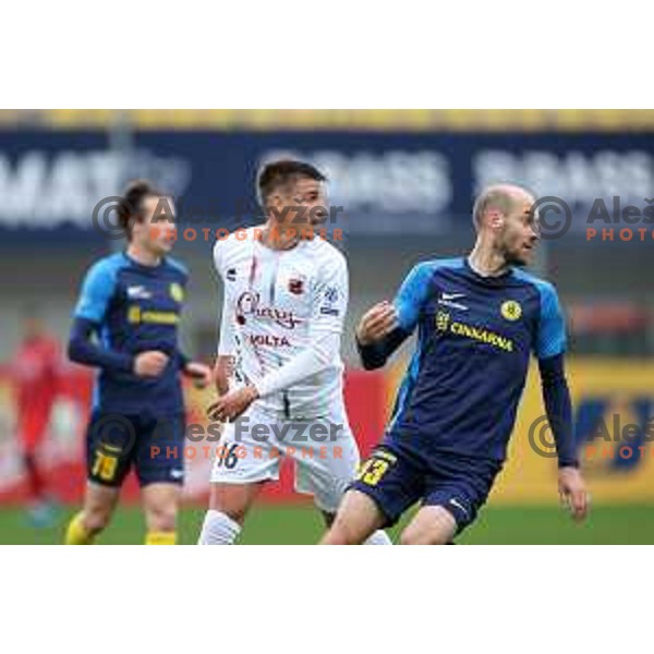 in action during Prva Liga Telemach 2021-2022 football match between Celje and Tabor CB 24 Sezana in Celje, Slovenia on April 2, 2022