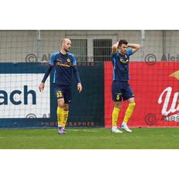 in action during Prva Liga Telemach 2021-2022 football match between Celje and Tabor CB 24 Sezana in Celje, Slovenia on April 2, 2022