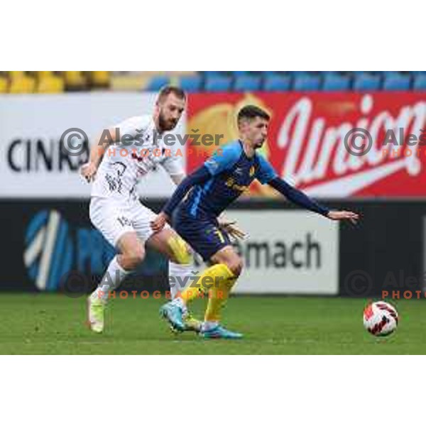 in action during Prva Liga Telemach 2021-2022 football match between Celje and Tabor CB 24 Sezana in Celje, Slovenia on April 2, 2022
