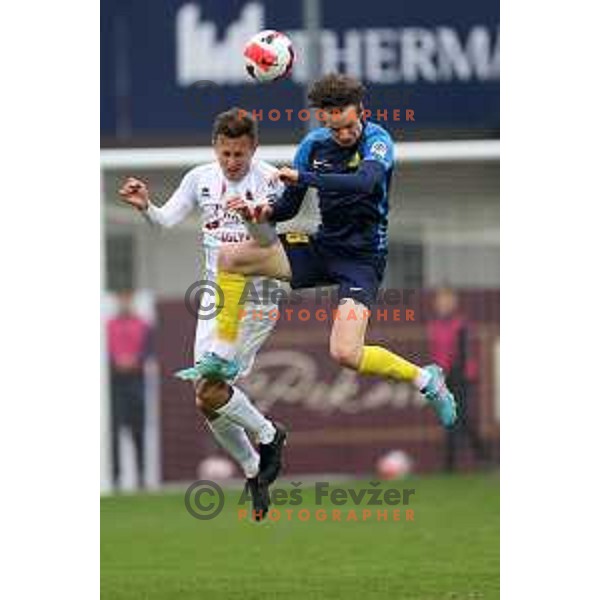 in action during Prva Liga Telemach 2021-2022 football match between Celje and Tabor CB 24 Sezana in Celje, Slovenia on April 2, 2022