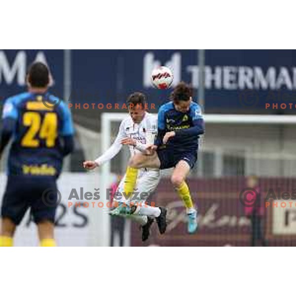 in action during Prva Liga Telemach 2021-2022 football match between Celje and Tabor CB 24 Sezana in Celje, Slovenia on April 2, 2022