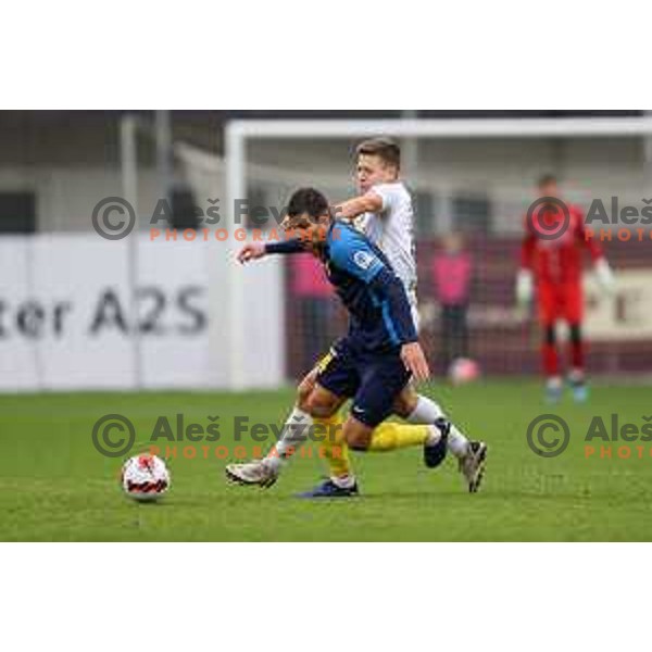 in action during Prva Liga Telemach 2021-2022 football match between Celje and Tabor CB 24 Sezana in Celje, Slovenia on April 2, 2022