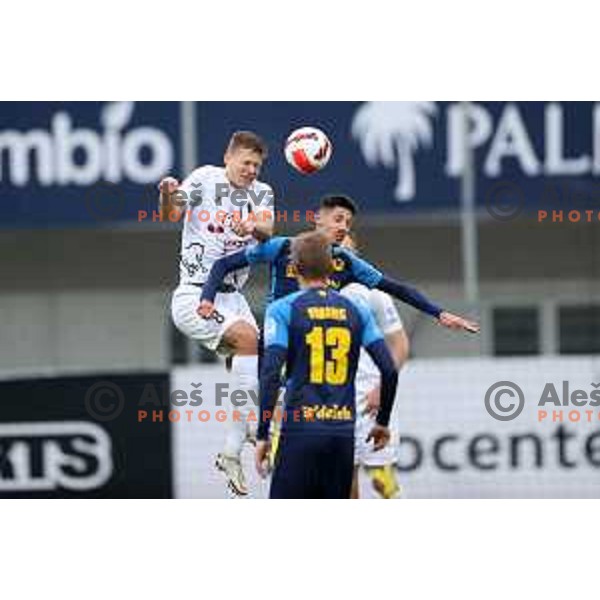 in action during Prva Liga Telemach 2021-2022 football match between Celje and Tabor CB 24 Sezana in Celje, Slovenia on April 2, 2022