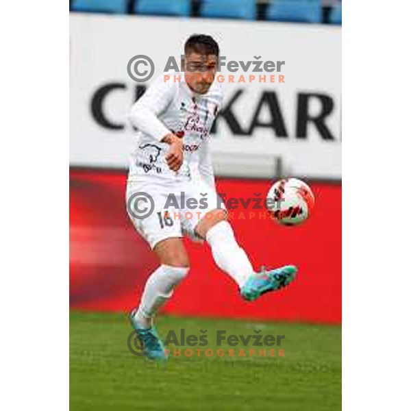 in action during Prva Liga Telemach 2021-2022 football match between Celje and Tabor CB 24 Sezana in Celje, Slovenia on April 2, 2022