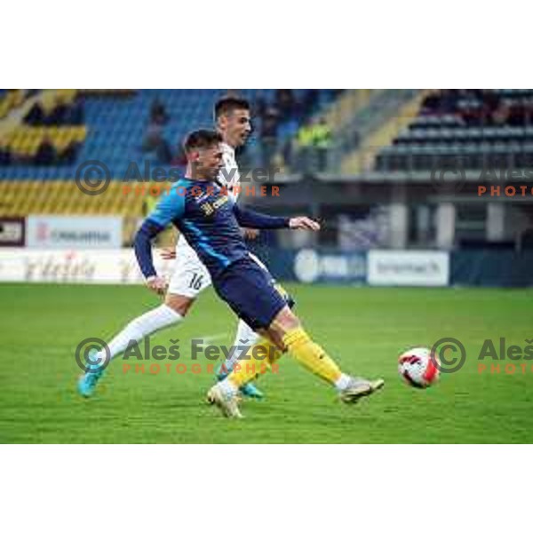 in action during Prva Liga Telemach 2021-2022 football match between Celje and Tabor CB 24 Sezana in Celje, Slovenia on April 2, 2022