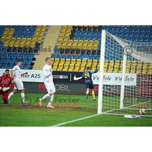 in action during Prva Liga Telemach 2021-2022 football match between Celje and Tabor CB 24 Sezana in Celje, Slovenia on April 2, 2022