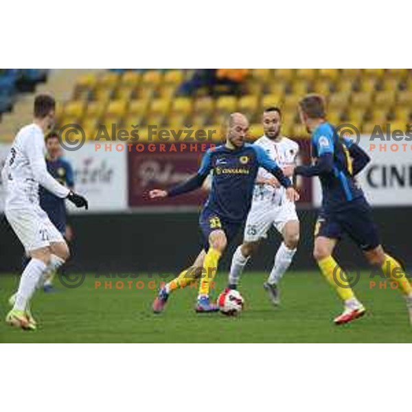 in action during Prva Liga Telemach 2021-2022 football match between Celje and Tabor CB 24 Sezana in Celje, Slovenia on April 2, 2022