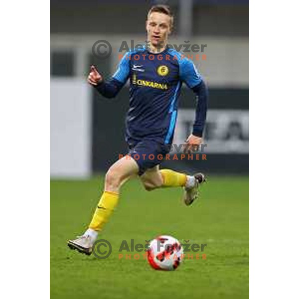 in action during Prva Liga Telemach 2021-2022 football match between Celje and Tabor CB 24 Sezana in Celje, Slovenia on April 2, 2022