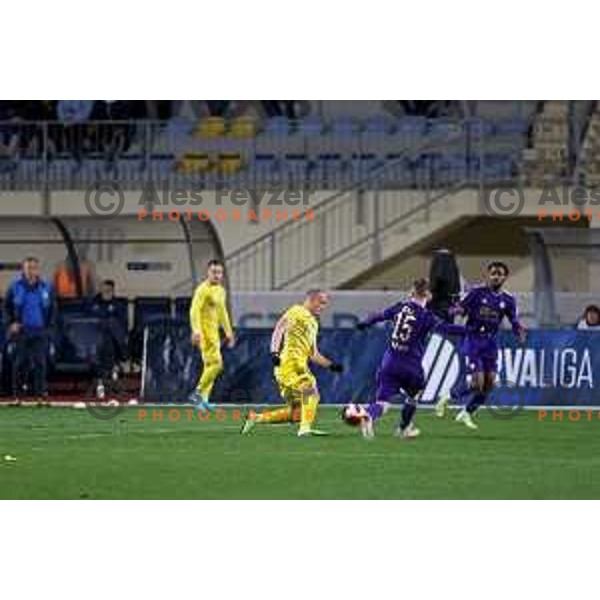 Zeni Husmani in action during Prva Liga Telemach 2021-2022 football match between Domzale and Maribor in Domzale Sports Park, Slovenia on April 2, 2022