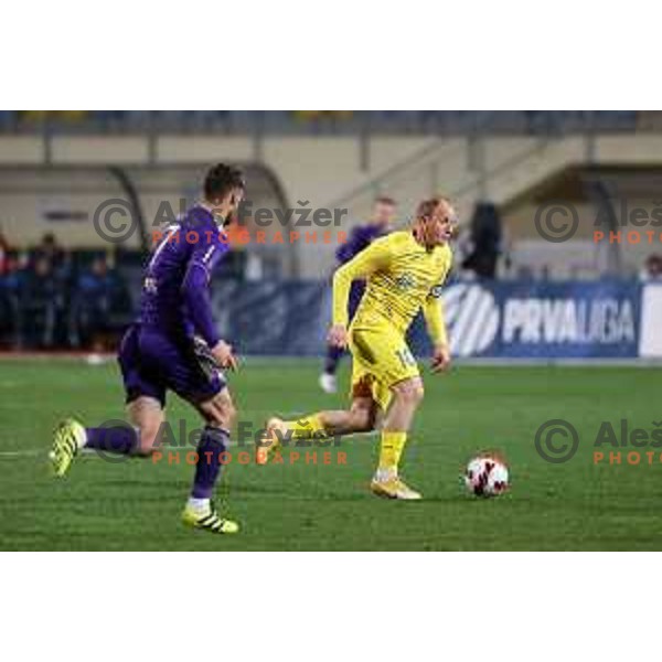 Senijad Ibricic in action during Prva Liga Telemach 2021-2022 football match between Domzale and Maribor in Domzale Sports Park, Slovenia on April 2, 2022
