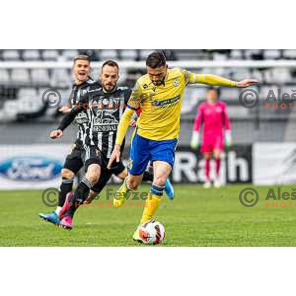 Aleksander Rajcevic in action during Prva Liga Telemach 2021-2022 football match between Mura and Koper in Murska Sobota, Slovenia on April 3, 2022 