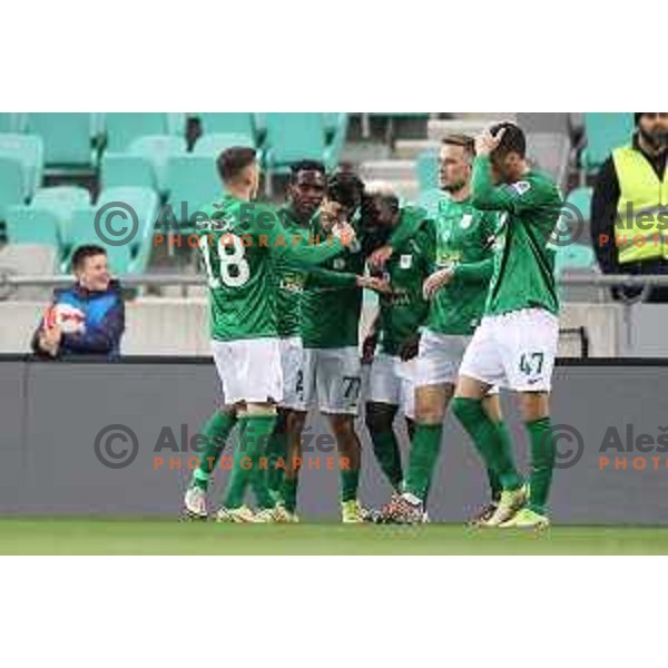 in action during Prva Liga Telemach football match between Olimpija and Kalcer Radomlje in SRC Stozice, Ljubljana, Slovenia on April 3, 2022 