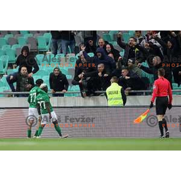 Aldair Balde in action during Prva Liga Telemach football match between Olimpija and Kalcer Radomlje in SRC Stozice, Ljubljana, Slovenia on April 3, 2022