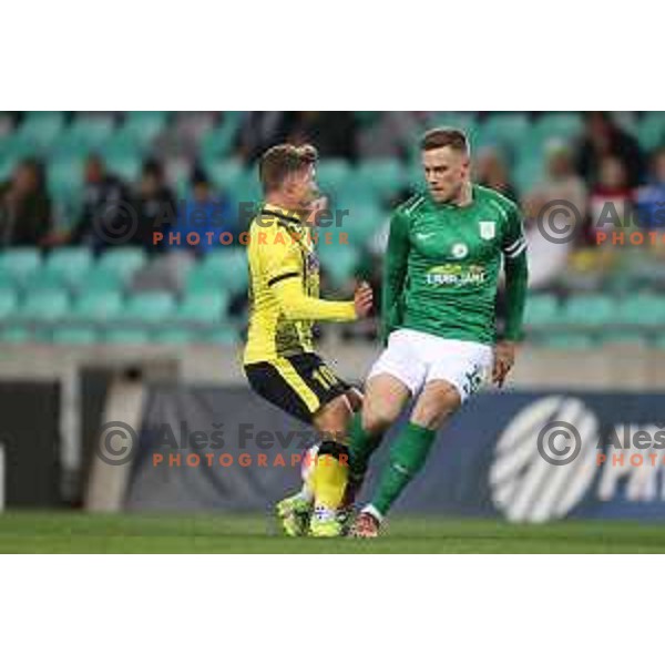 in action during Prva Liga Telemach football match between Olimpija and Kalcer Radomlje in SRC Stozice, Ljubljana, Slovenia on April 3, 2022 
