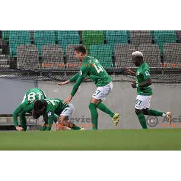 in action during Prva Liga Telemach football match between Olimpija and Kalcer Radomlje in SRC Stozice, Ljubljana, Slovenia on April 3, 2022 