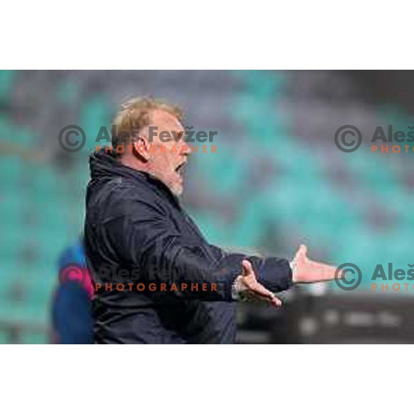 Head coach Robert Prosinceki during Prva Liga Telemach football match between Olimpija and Kalcer Radomlje in SRC Stozice, Ljubljana, Slovenia on April 3, 2022 