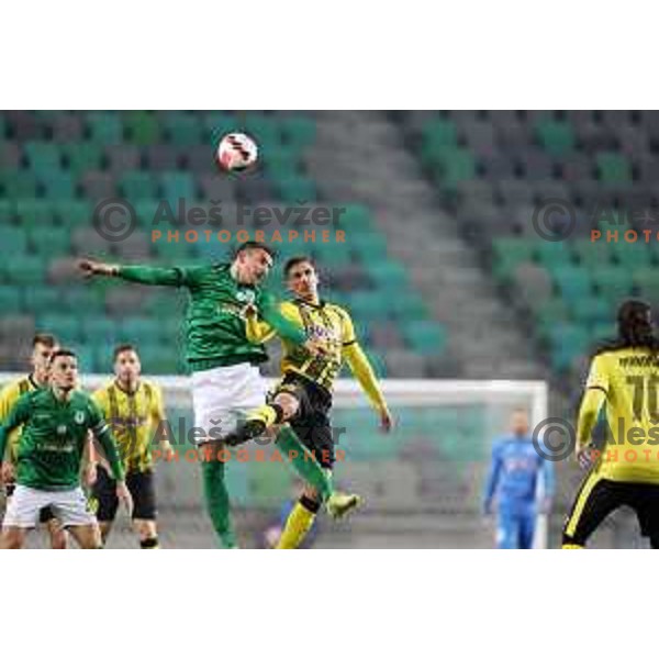 in action during Prva Liga Telemach football match between Olimpija and Kalcer Radomlje in SRC Stozice, Ljubljana, Slovenia on April 3, 2022 