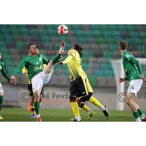 in action during Prva Liga Telemach football match between Olimpija and Kalcer Radomlje in SRC Stozice, Ljubljana, Slovenia on April 3, 2022 