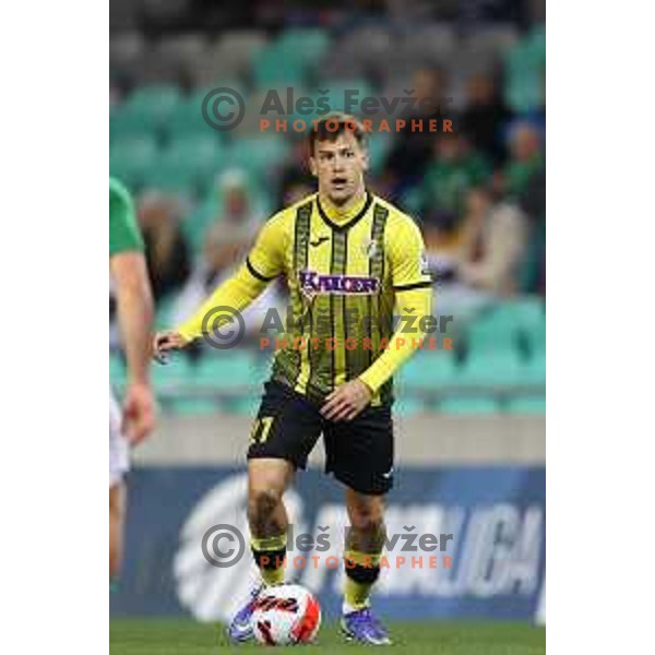 in action during Prva Liga Telemach football match between Olimpija and Kalcer Radomlje in SRC Stozice, Ljubljana, Slovenia on April 3, 2022 