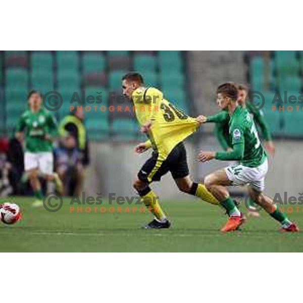 in action during Prva Liga Telemach football match between Olimpija and Kalcer Radomlje in SRC Stozice, Ljubljana, Slovenia on April 3, 2022 
