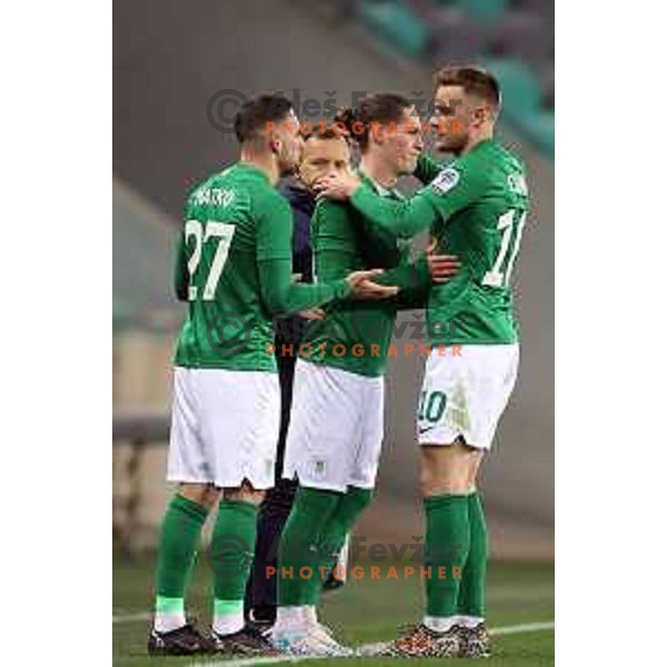 in action during Prva Liga Telemach football match between Olimpija and Kalcer Radomlje in SRC Stozice, Ljubljana, Slovenia on April 3, 2022 