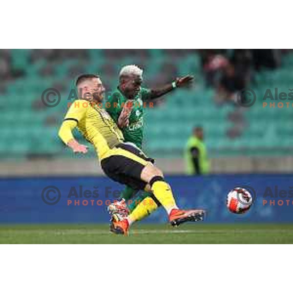 in action during Prva Liga Telemach football match between Olimpija and Kalcer Radomlje in SRC Stozice, Ljubljana, Slovenia on April 3, 2022 