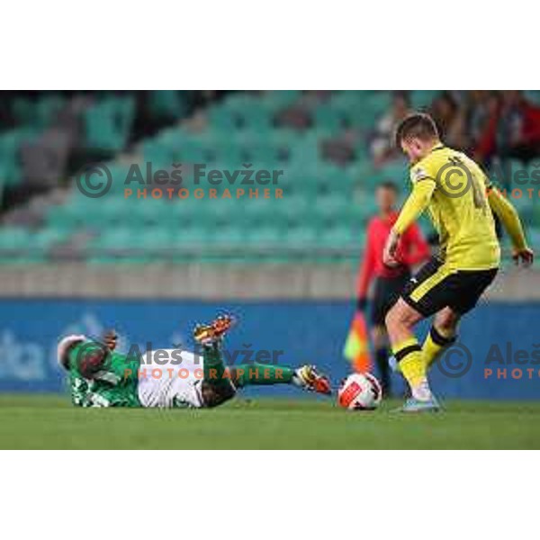 in action during Prva Liga Telemach football match between Olimpija and Kalcer Radomlje in SRC Stozice, Ljubljana, Slovenia on April 3, 2022 