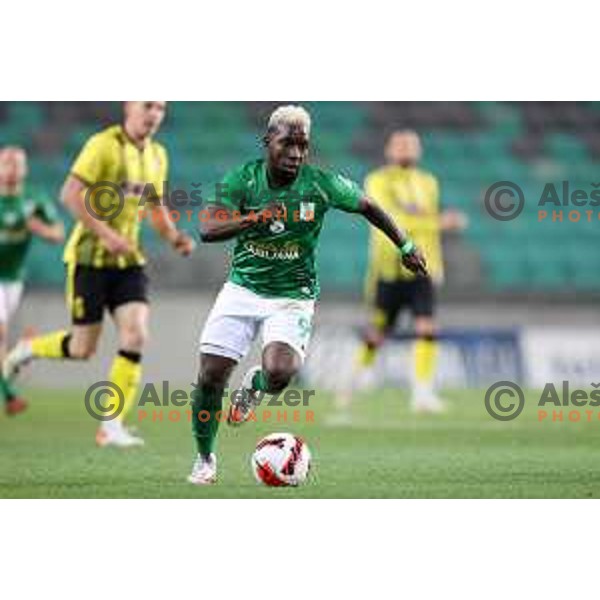 Aldair Balde in action during Prva Liga Telemach football match between Olimpija and Kalcer Radomlje in SRC Stozice, Ljubljana, Slovenia on April 3, 2022