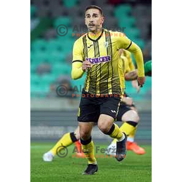 in action during Prva Liga Telemach football match between Olimpija and Kalcer Radomlje in SRC Stozice, Ljubljana, Slovenia on April 3, 2022