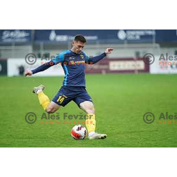 in action during Prva Liga Telemach 2021-2022 football match between Celje and Tabor CB 24 Sezana in Celje, Slovenia on April 2, 2022