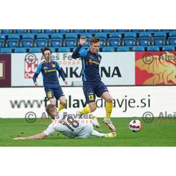 in action during Prva Liga Telemach 2021-2022 football match between Celje and Tabor CB 24 Sezana in Celje, Slovenia on April 2, 2022
