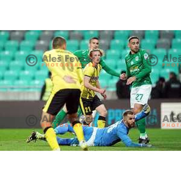 in action during Prva Liga Telemach football match between Olimpija and Kalcer Radomlje in SRC Stozice, Ljubljana, Slovenia on April 3, 2022