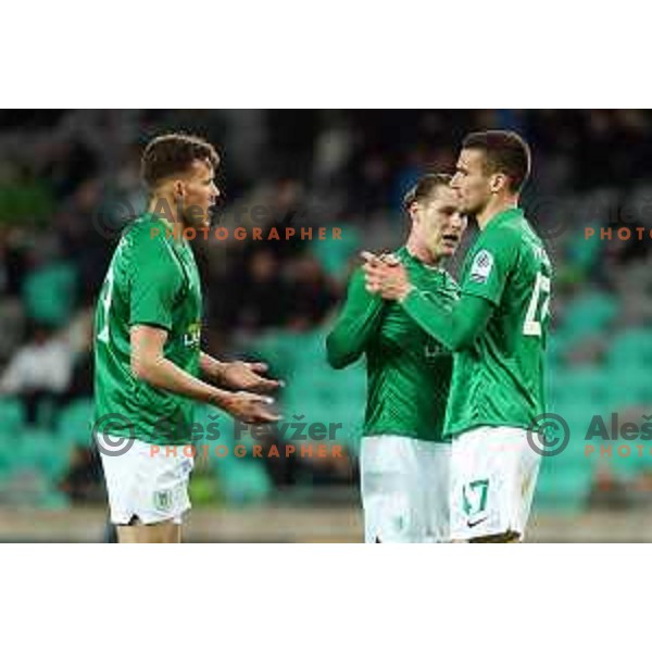 in action during Prva Liga Telemach football match between Olimpija and Kalcer Radomlje in SRC Stozice, Ljubljana, Slovenia on April 3, 2022