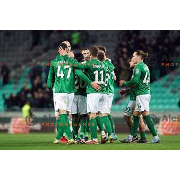 in action during Prva Liga Telemach football match between Olimpija and Kalcer Radomlje in SRC Stozice, Ljubljana, Slovenia on April 3, 2022