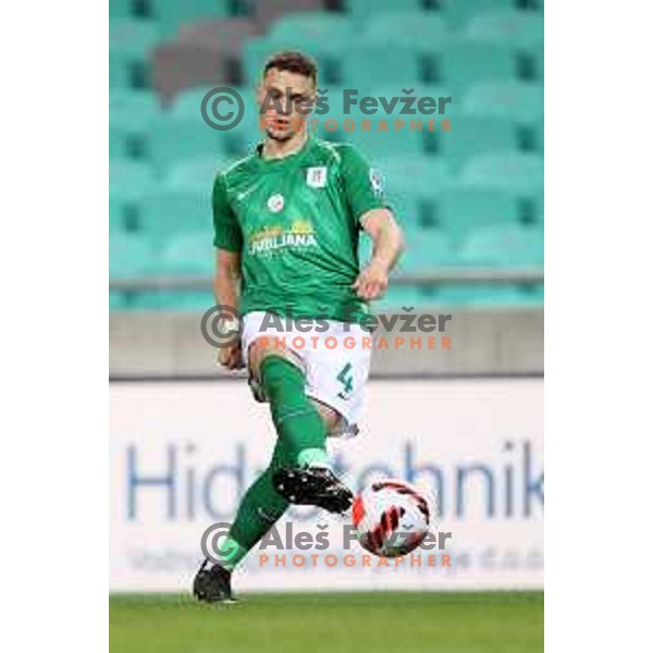 in action during Prva Liga Telemach football match between Olimpija and Kalcer Radomlje in SRC Stozice, Ljubljana, Slovenia on April 3, 2022