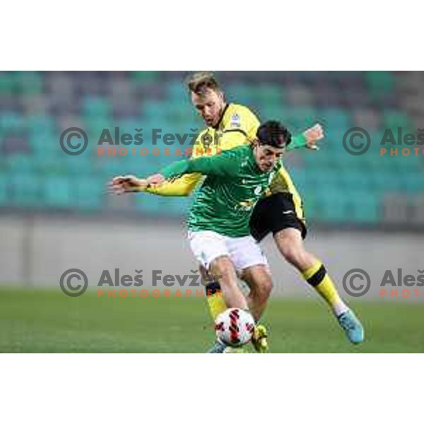Almedin Ziljkic in action during Prva Liga Telemach football match between Olimpija and Kalcer Radomlje in SRC Stozice, Ljubljana, Slovenia on April 3, 2022 