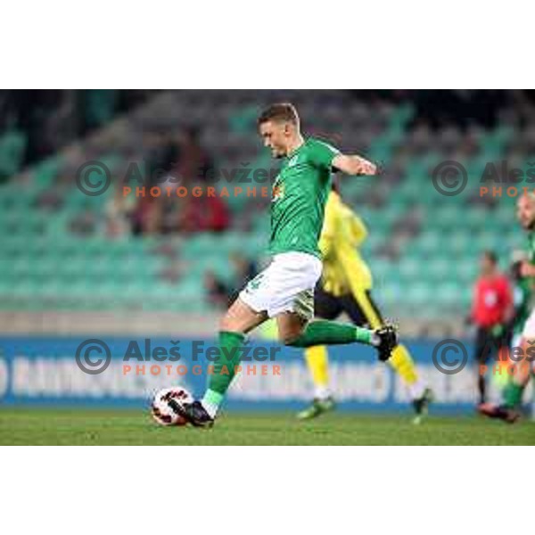 in action during Prva Liga Telemach football match between Olimpija and Kalcer Radomlje in SRC Stozice, Ljubljana, Slovenia on April 3, 2022