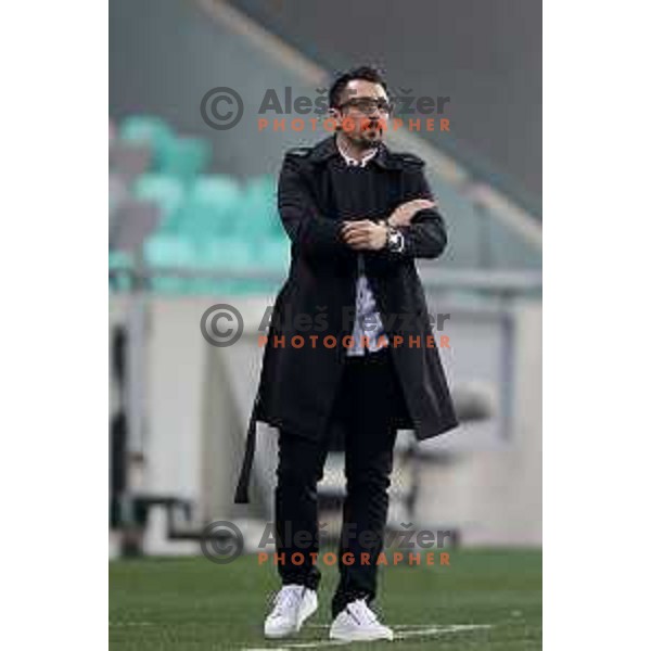 Nermin Basic in action during Prva Liga Telemach football match between Olimpija and Kalcer Radomlje in SRC Stozice, Ljubljana, Slovenia on April 3, 2022 