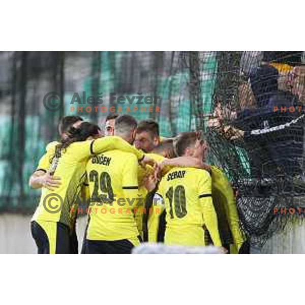 in action during Prva Liga Telemach football match between Olimpija and Kalcer Radomlje in SRC Stozice, Ljubljana, Slovenia on April 3, 2022