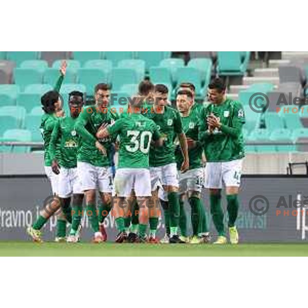 in action during Prva Liga Telemach football match between Olimpija and Kalcer Radomlje in SRC Stozice, Ljubljana, Slovenia on April 3, 2022