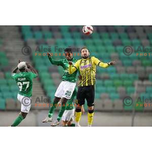 in action during Prva Liga Telemach football match between Olimpija and Kalcer Radomlje in SRC Stozice, Ljubljana, Slovenia on April 3, 2022