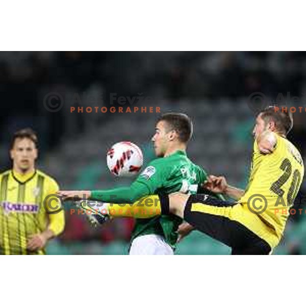 Ivan Prtajin in action during Prva Liga Telemach football match between Olimpija and Kalcer Radomlje in SRC Stozice, Ljubljana, Slovenia on April 3, 2022