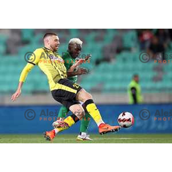Aldair Balde in action during Prva Liga Telemach football match between Olimpija and Kalcer Radomlje in SRC Stozice, Ljubljana, Slovenia on April 3, 2022