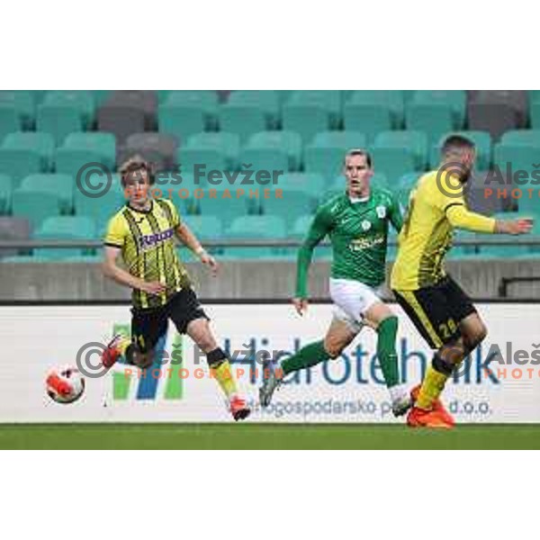 in action during Prva Liga Telemach football match between Olimpija and Kalcer Radomlje in SRC Stozice, Ljubljana, Slovenia on April 3, 2022