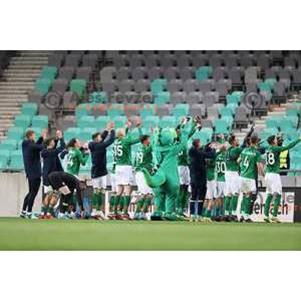in action during Prva Liga Telemach football match between Olimpija and Kalcer Radomlje in SRC Stozice, Ljubljana, Slovenia on April 3, 2022